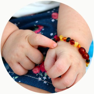 Bambeado班比度宝宝婴儿天然琥珀手链（混合色14cm） 安抚情绪