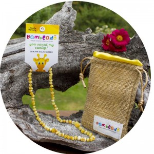 Bambeado班比度宝宝婴儿天然琥珀项链（奶糖色33cm） 安抚情绪