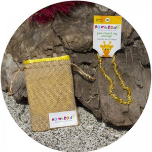 Bambeado班比度宝宝婴儿天然琥珀项链（柠檬色33cm） 安抚情绪