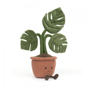 Jellycat  龟背竹观赏盆栽玩具（Amuseables Monstera Plant）43cm x 15cm x 14cm
