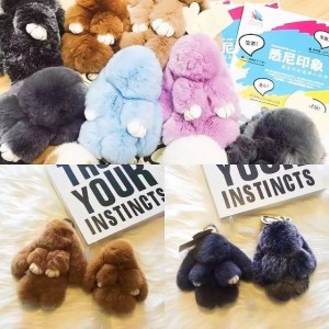 LITTLE AUSSIE 獭毛兔子钥匙链 装死兔【LARGE】18cm 挂件