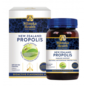 【新年福利一瓶包邮】manuka health 蜜纽康特纯黑蜂胶胶囊 BIO30 500粒 保质期2027-03