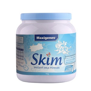 【澳洲直邮】美可卓maxigenes 蓝胖子 脱脂学生青少年老年孕妇成人奶粉1Kg 2瓶包邮  保质期2027-06