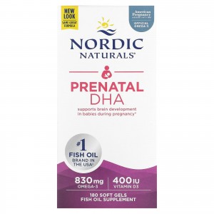 NORDIC NATURALS 挪威孕妇孕期哺乳期DHA 鱼油 180粒