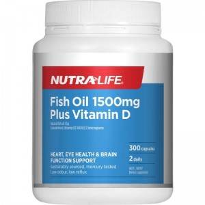 【清仓特价】】Nutralife 纽乐Omega 3 深海鱼油含维生素D 300粒*1瓶 保质期2026-07-17