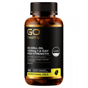 GO healthy Krill Oil 1500mg 高之源磷虾油OMEGA3+虾青素60粒